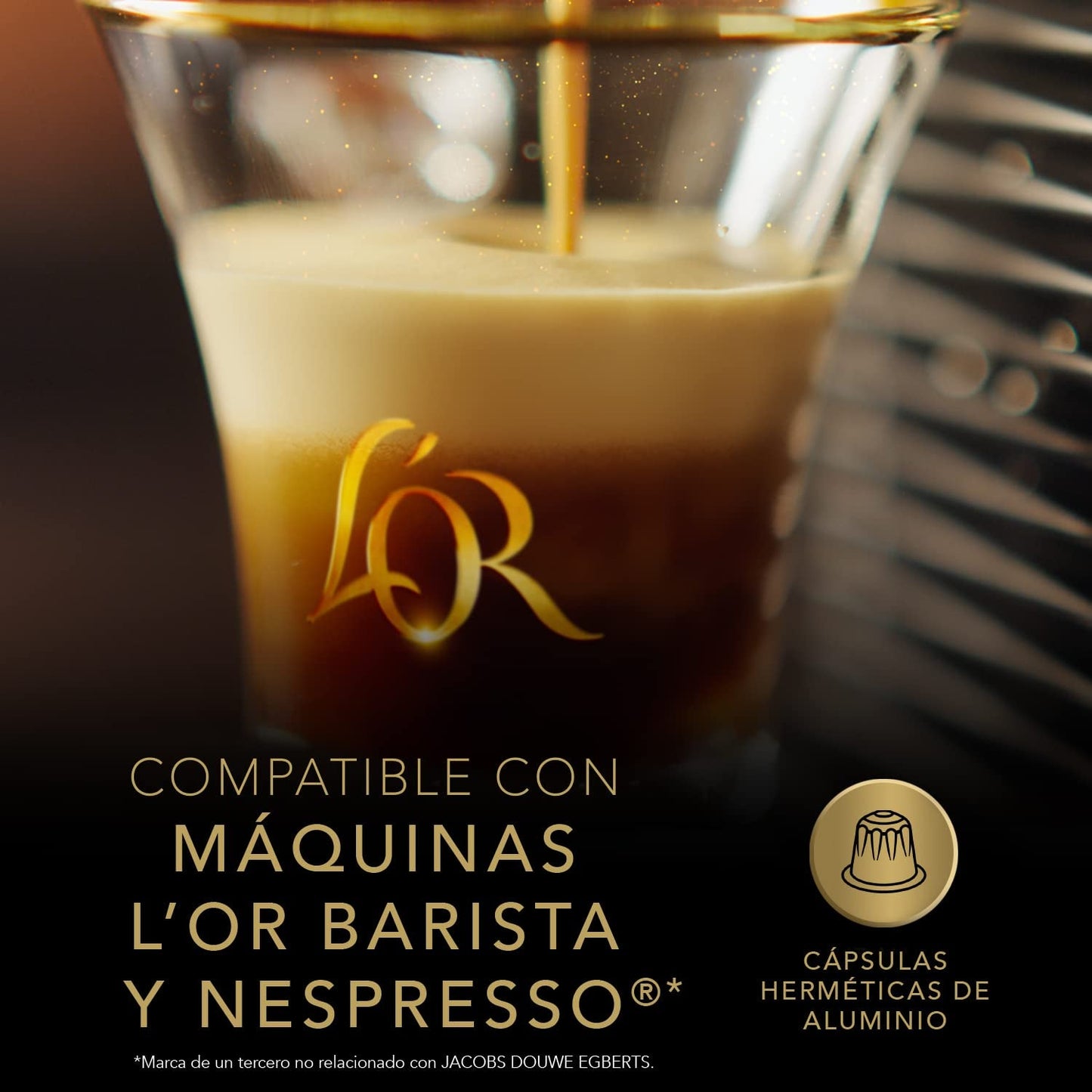 L'OR Espresso Kaffeekapseln Onyx | Intensywność 12 | 200 kompatybilnych kapsułek Nespresso (R)* — wyłącznie dla Amazon