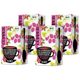 4Er Pack CUPPER Organiczna herbata owocowa „Napar z żurawiny i malin”, 4X20 torebek herbaty innej niż biała, organiczna, sprawiedliwego handlu