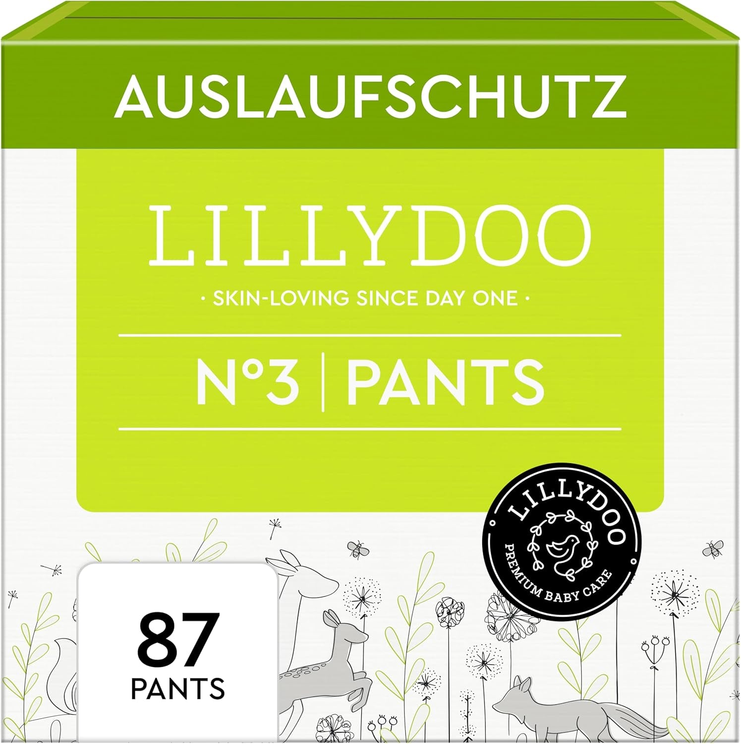 Spodnie LILLYDOO przyjazne dla skóry, rozmiar 5 (12-17 kg), opakowanie miesięczne (105 sztuk)