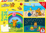 Schmidt Spiele 56212 Mysz Good Friends 3X24 elementy Puzzle dla dzieci Niebieskie puzzle Naty Shop Domyślny tytuł