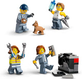 LEGO City złomowisko z samochodami — zabawka z prasą do złomu i dźwigiem, 2 samochodziki, 4 działające minifigurki i budynek biurowy — prezenty urodzinowe dla chłopców i dziewcząt od 8 lat 60472 Zestawy do budowania Besuche den LEGO-Store