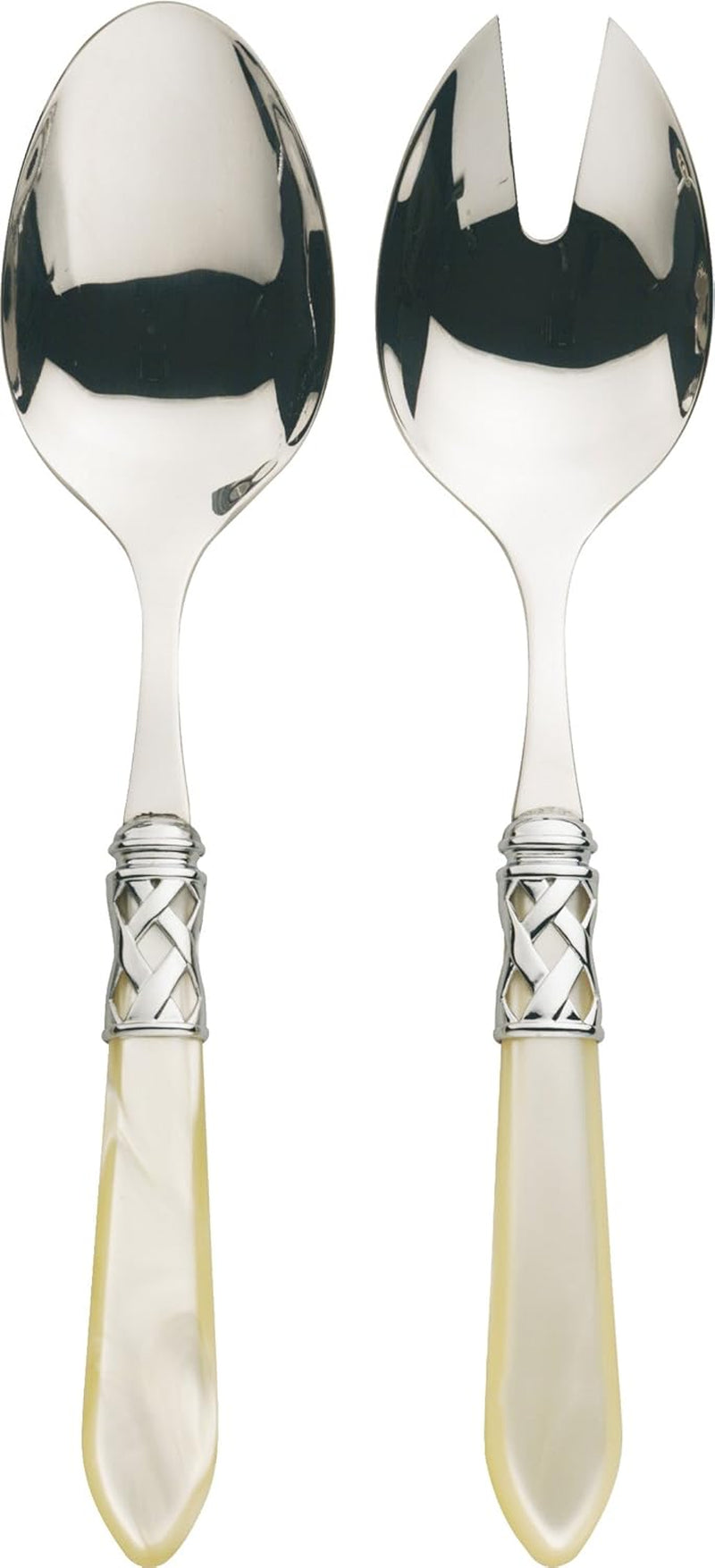 Bugatti ALCAM-N4214/15 Serwery do sałatek Aladdin, kolor kości słoniowej, 2 sztuki Kitchen Naty Shop