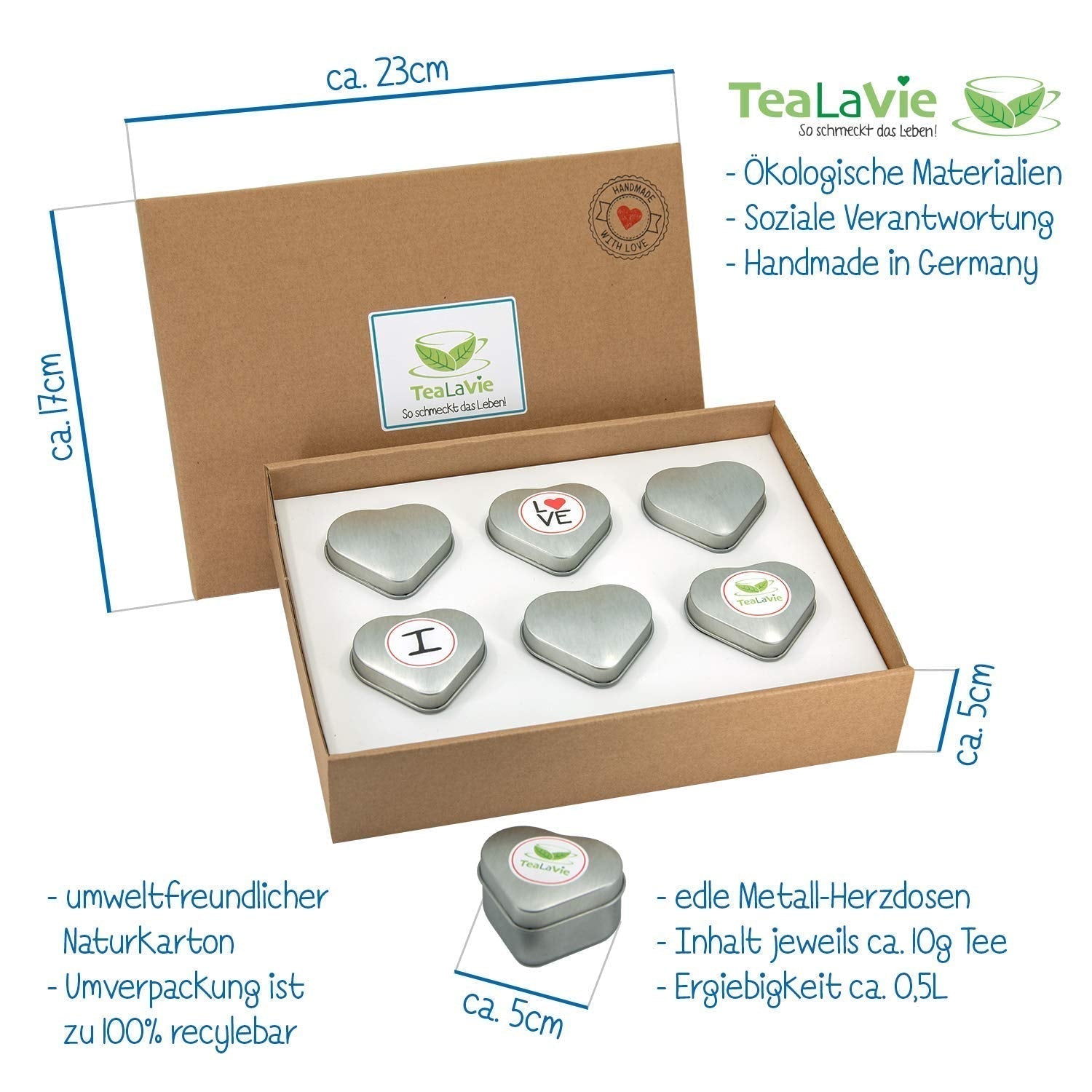 Tealavie Zestaw upominkowy 6 herbat owocowych (60 g) Zestaw próbny Pudełko z podziękowaniami Pomysły na prezenty dla kobiet Współpracowników Dzień Matki 2024