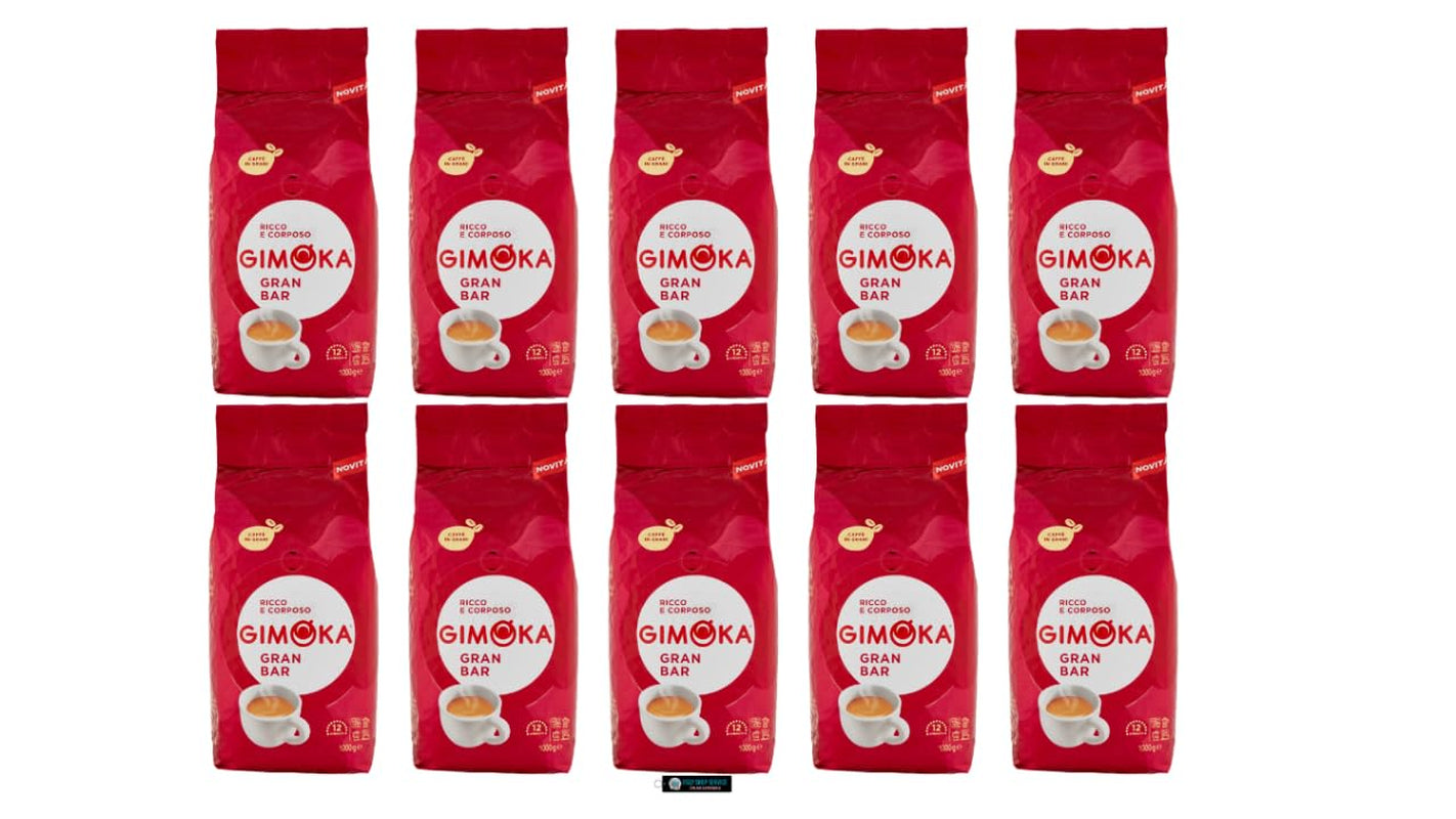 Gimoka Gran Bar Kawa ziarnista, bogata i kremowa, 1kg, 10 sztuk, + brelok