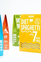 Fettuccine Konjac Noodles Bio Shirataki Diet-Food - 300g, niskowęglowodanowy, bez cukru, keto, wegański, niskokaloryczny, bezglutenowy i bez jajek, wyprodukowany z mąki Konjac