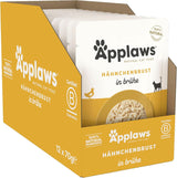 Applaws 100% naturalna mokra karma dla kotów, pierś z kurczaka w bulionie - opakowanie 12 saszetek 70 g