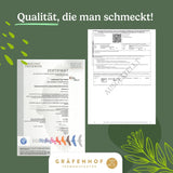 Organiczna herbata Yerba Mate Oryginalna 1 kg sypka herbata Mate o wysokiej zawartości kofeiny Niepalona, ​​suszona na powietrzu Liście mate testowane laboratoryjnie Pakowane w Niemczech Najwyższa jakość Gräfenhof