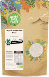 Organiczna mąka gryczana pełnoziarnista ziemna 1kg | Okrutny | Bez GMO | wegańskie | Certyfikowane organiczne