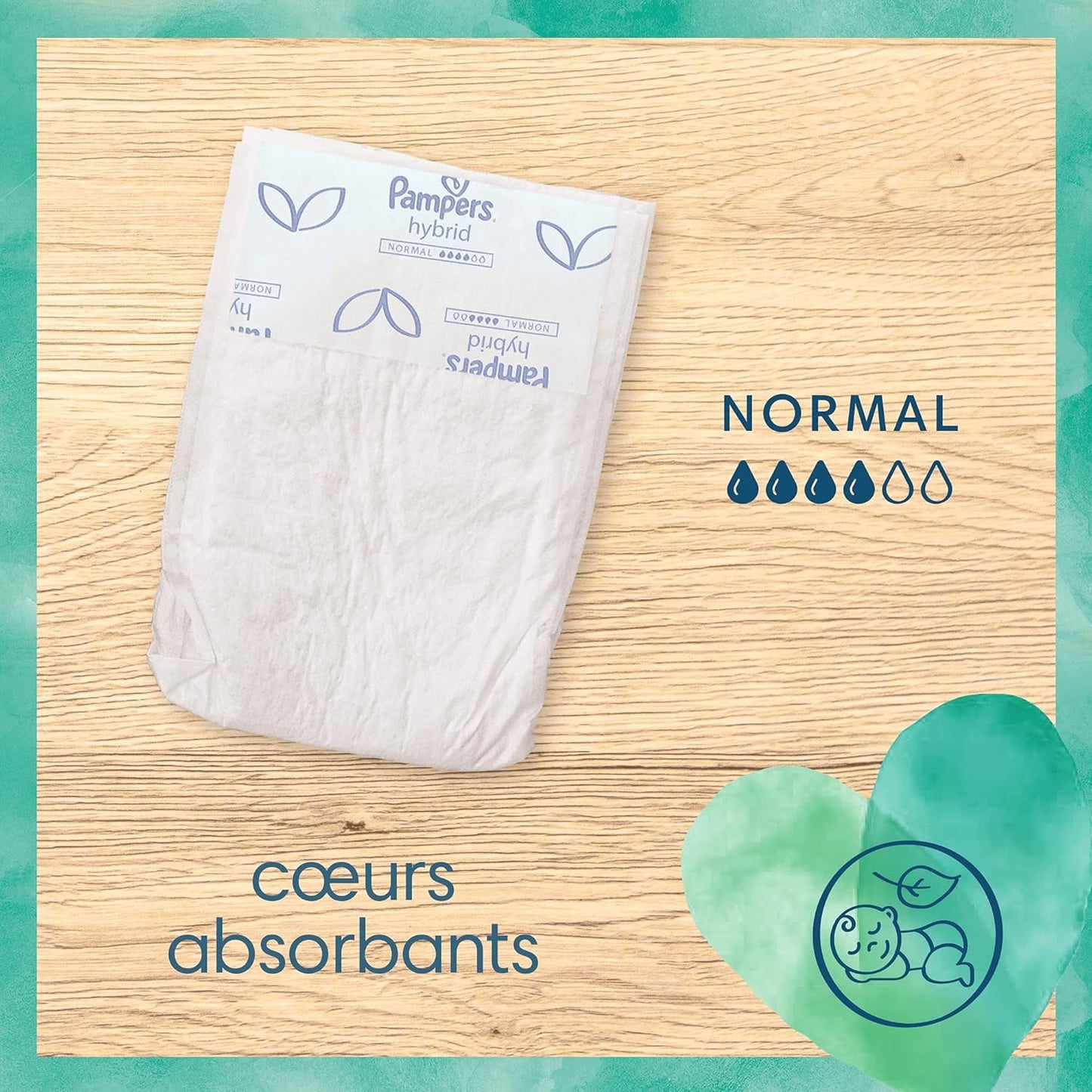 Pampers - Hybrydowy zestaw startowy Harmony, 3 zmywalne pieluszki + 25 jednorazowych warstw wierzchnich - 1 opakowanie