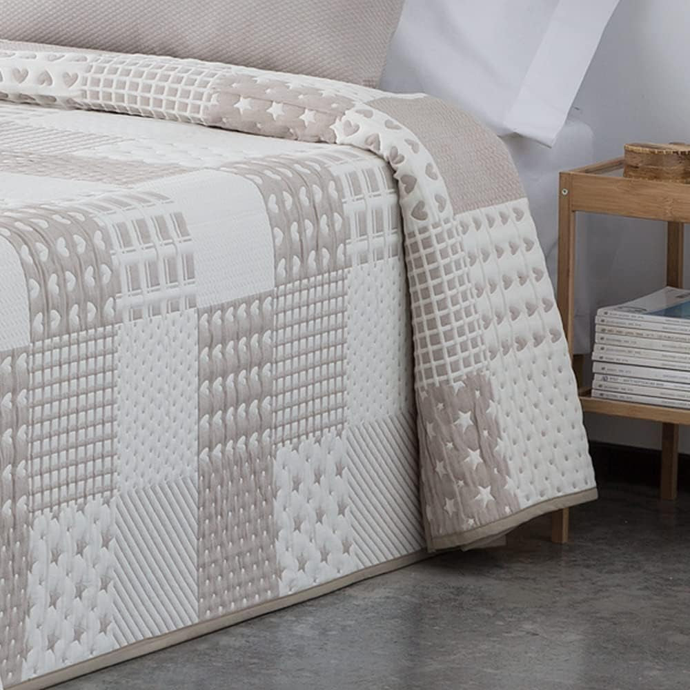 VIALMAN Colcha Bouti Ligera Narzuta Sofia 21, poliester bawełna, beżowy, Cama 150: 250 x 270 cm Łóżka i koce Besuche den VIALMAN-Store