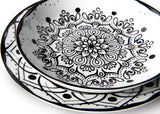 Zestaw talerzy Excelsa Boheme Noir, 18 szt., Porcelana, Schwarz