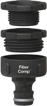 Złącze do kranu Fiskars, do kranów, Ø 21 mm (G 1/2"), FiberComp, rozmiar uniwersalny, 10 g, czarny/pomarańczowy, 1027053