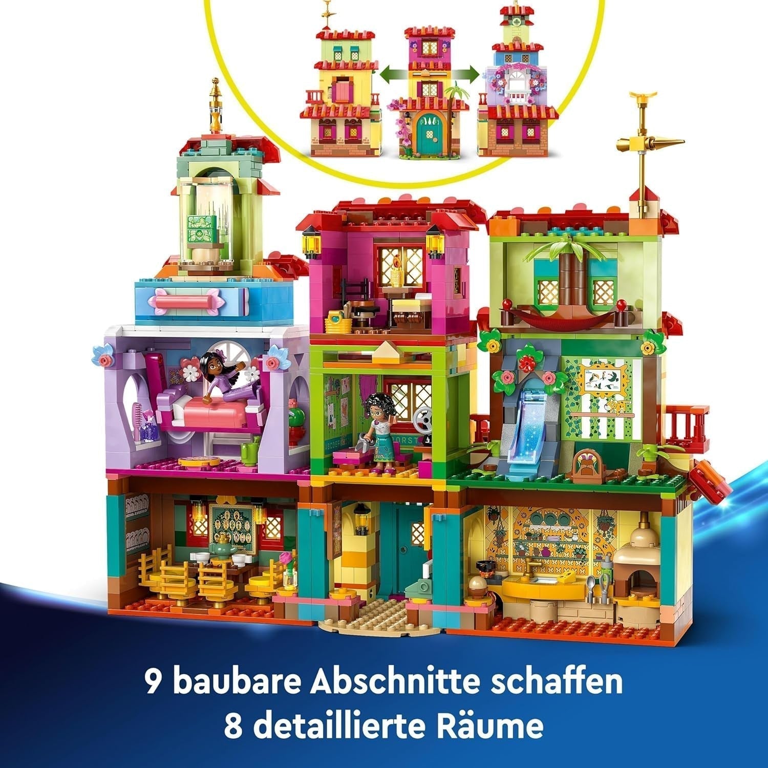LEGO® Disney Encanto Magiczny dom madrygałów Domek dla lalek dla dzieci z Mirabel Play Zabawka do budowania figurek dla dziewcząt i chłopców od 7 lat 43245 Zestawy do budowania Besuche w sklepie LEGO