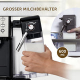 Espresso Breville Prima Latte II | Ekspres do latte i cappuccino | Profesjonalna pompka z 15 barami i spieniaczem do mleka | Srebrny [VCF108X]
