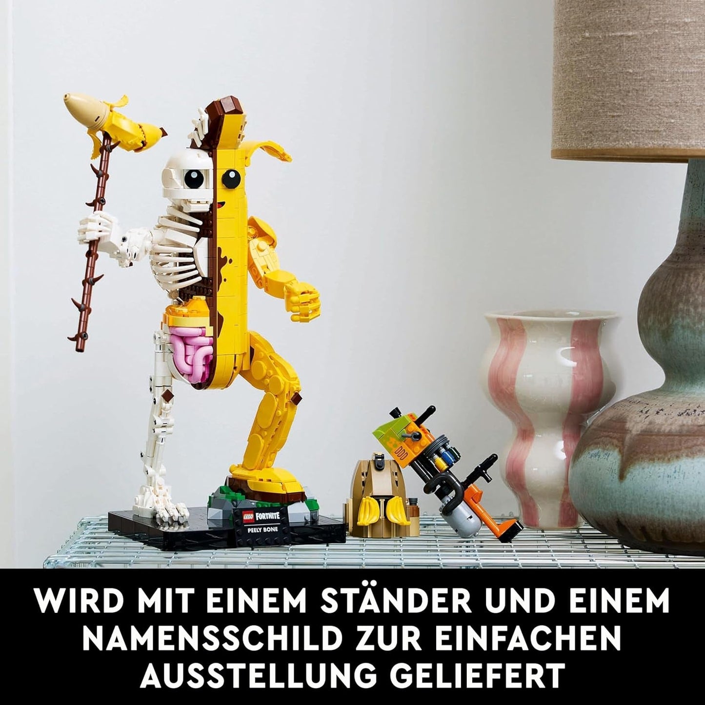 LEGO Fortnite Bone Shali — W zestawie miotacz farby i miska — Przedmiot kolekcjonerski dla fanów gier wideo — Zestaw do budowania dla dorosłych jako dekoracja domu lub biura — 77072 Zestawy do budowania Besuche den LEGO-Store
