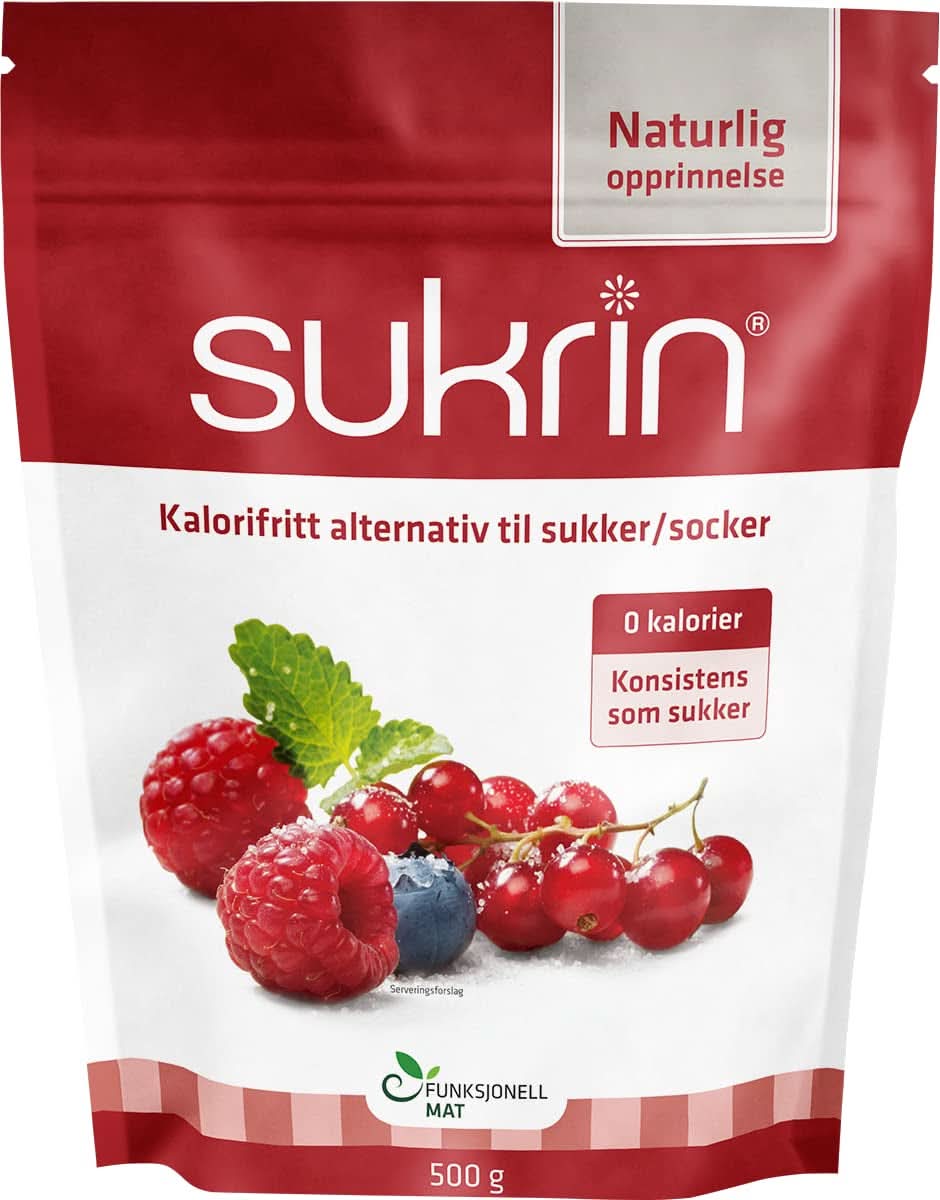 Sukrin Erytrytol, naturalna alternatywa cukru bez kalorii, 1 opakowanie, 500 gramów Słodziki Naty Shop
