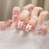 500 szt. 3D Nägel Charm Schleifen Charms Nägel Nail Art Charms Schleife Nagel Charms Nägel Nail Art Schleifen Nageldekorationen Mit Aufnahmewerkzeug Für Frauen Und Mädchen Nagel-Diy-Zubehör