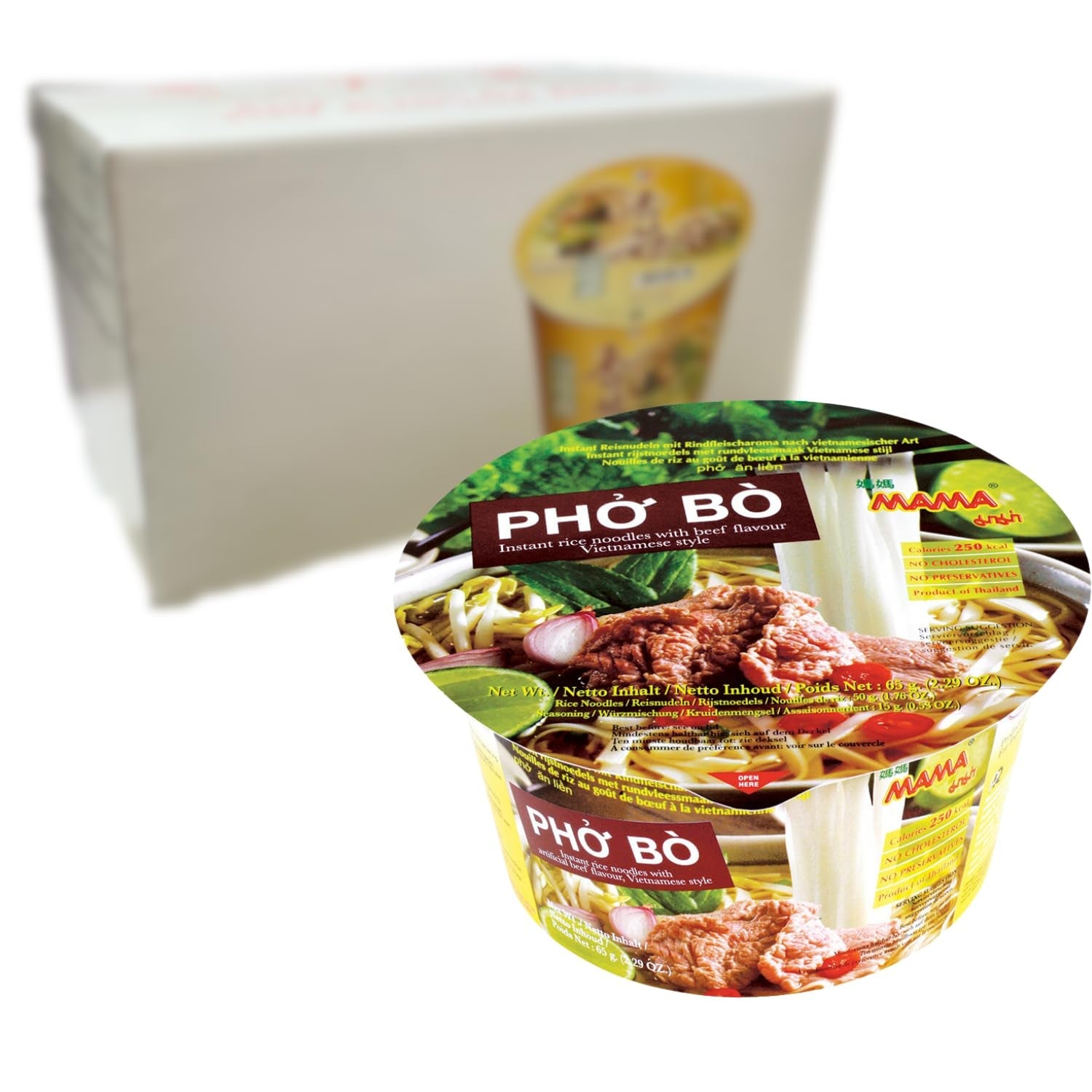 MAMA - Miska z makaronem ryżowym błyskawicznym Pho Ga - (1 x 65g)