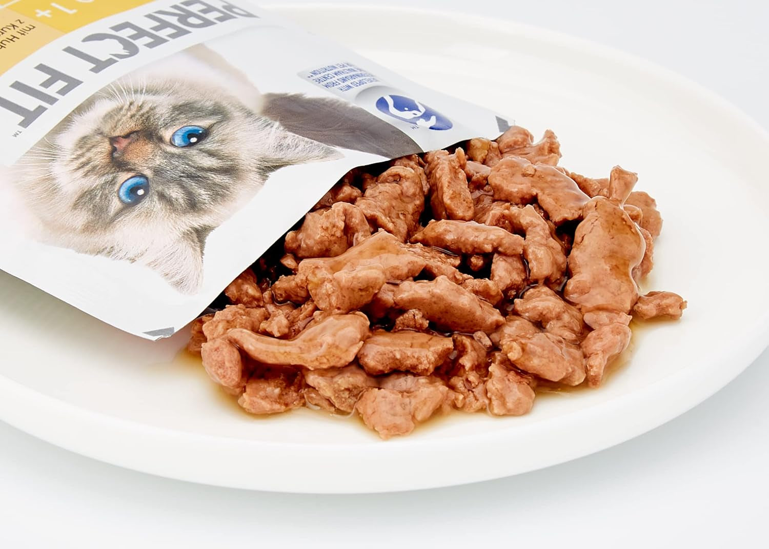 Mokra karma dla kotów Perfect Fit Sensitive 1+ z kurczakiem w sosie, 12 saszetek, 12 x 85 g - Mokra karma premium dla wrażliwych kotów od 1 roku, bez pszenicy i soi, wspomagająca trawienie