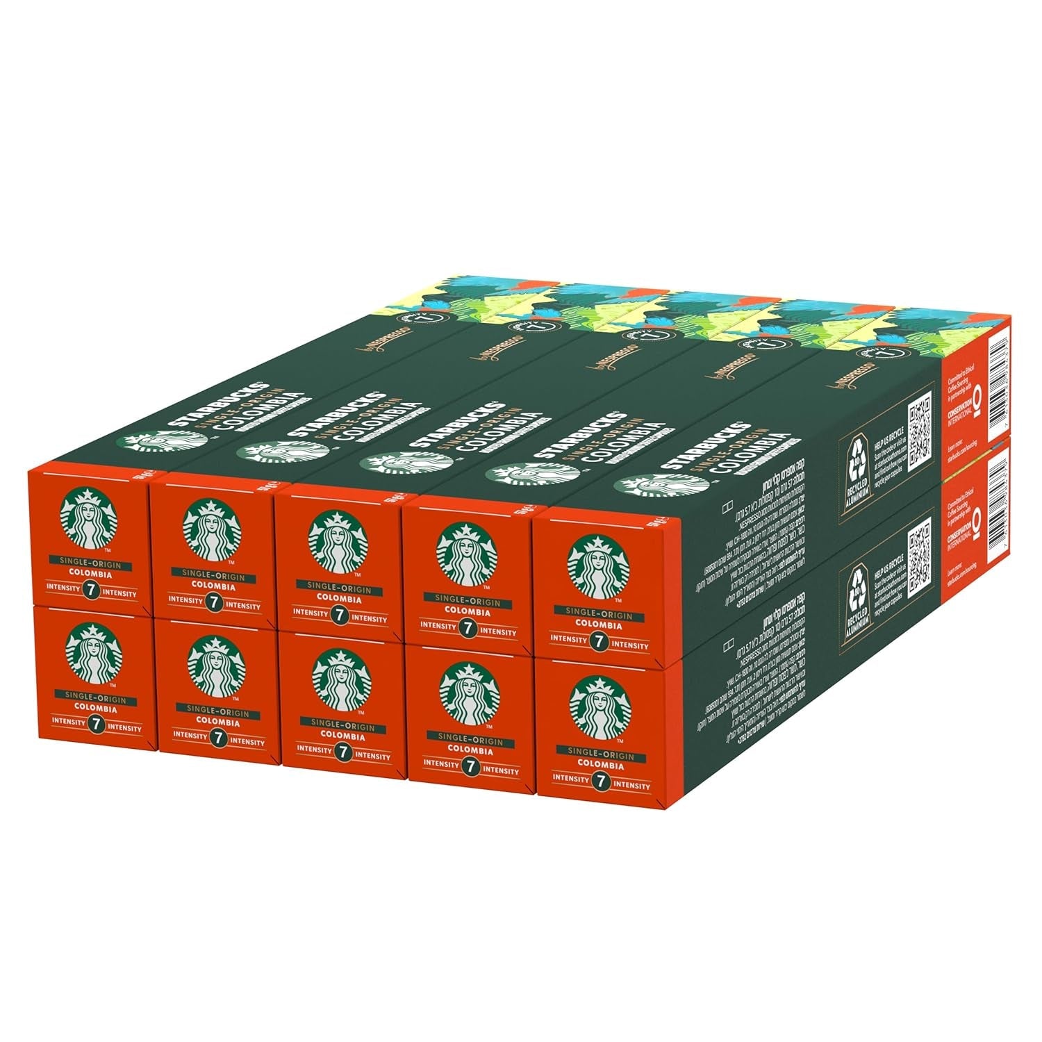 STARBUCKS Single-Origin Colombia firmy Nespresso, Mittlere Röstung, Kaffeekapseln 10 x 10 (100 Kapseln)