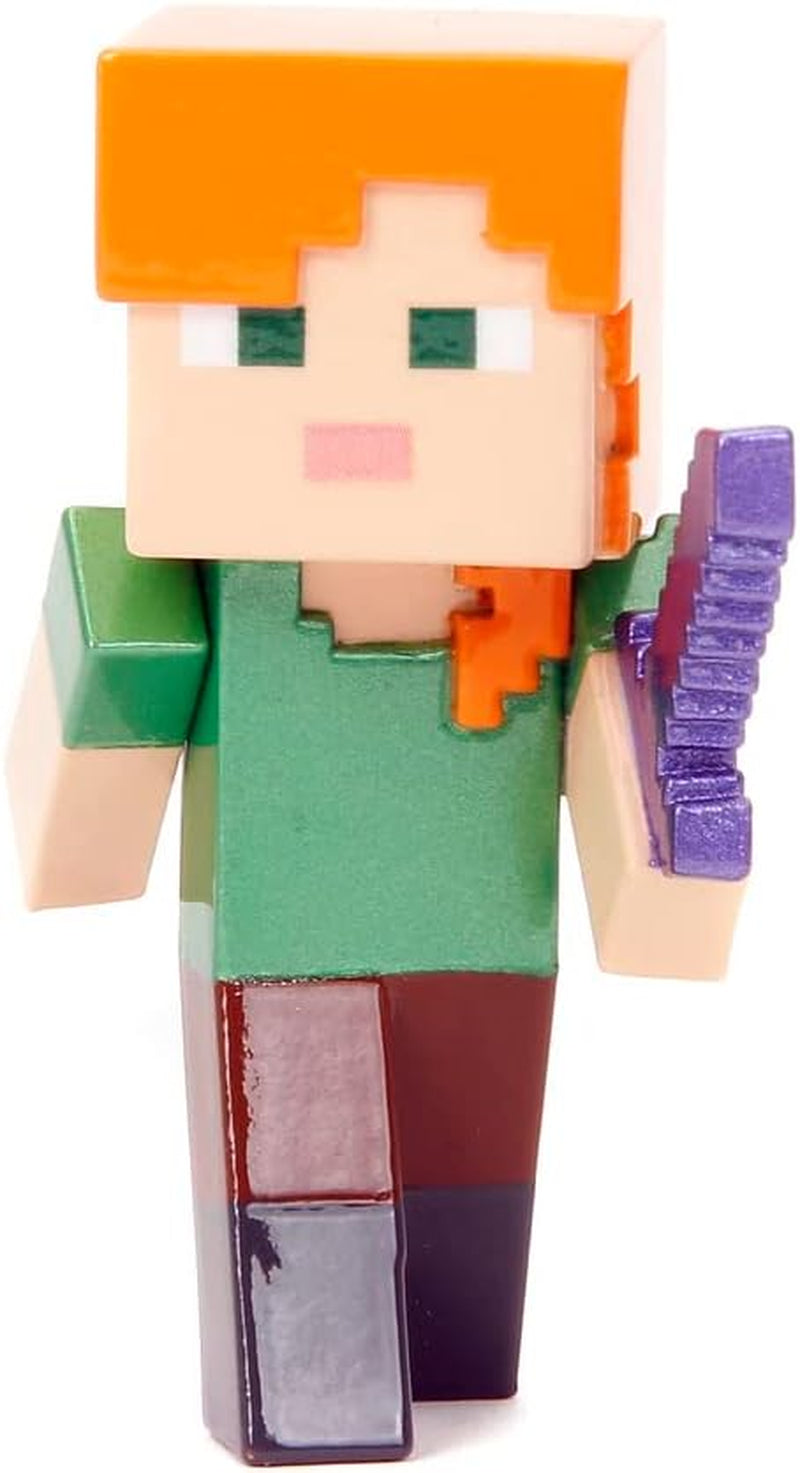 Jada Toys Zestaw figurek Minecraft (4 sztuki) Wykonane z metalu - Minecraft Jaskinie i klify Figurki kolekcjonerskie (Steve, Alex, Creeper i Warden) Dla graczy i kolekcjonerów 8+ 6 cm każda figurka Naty Shop