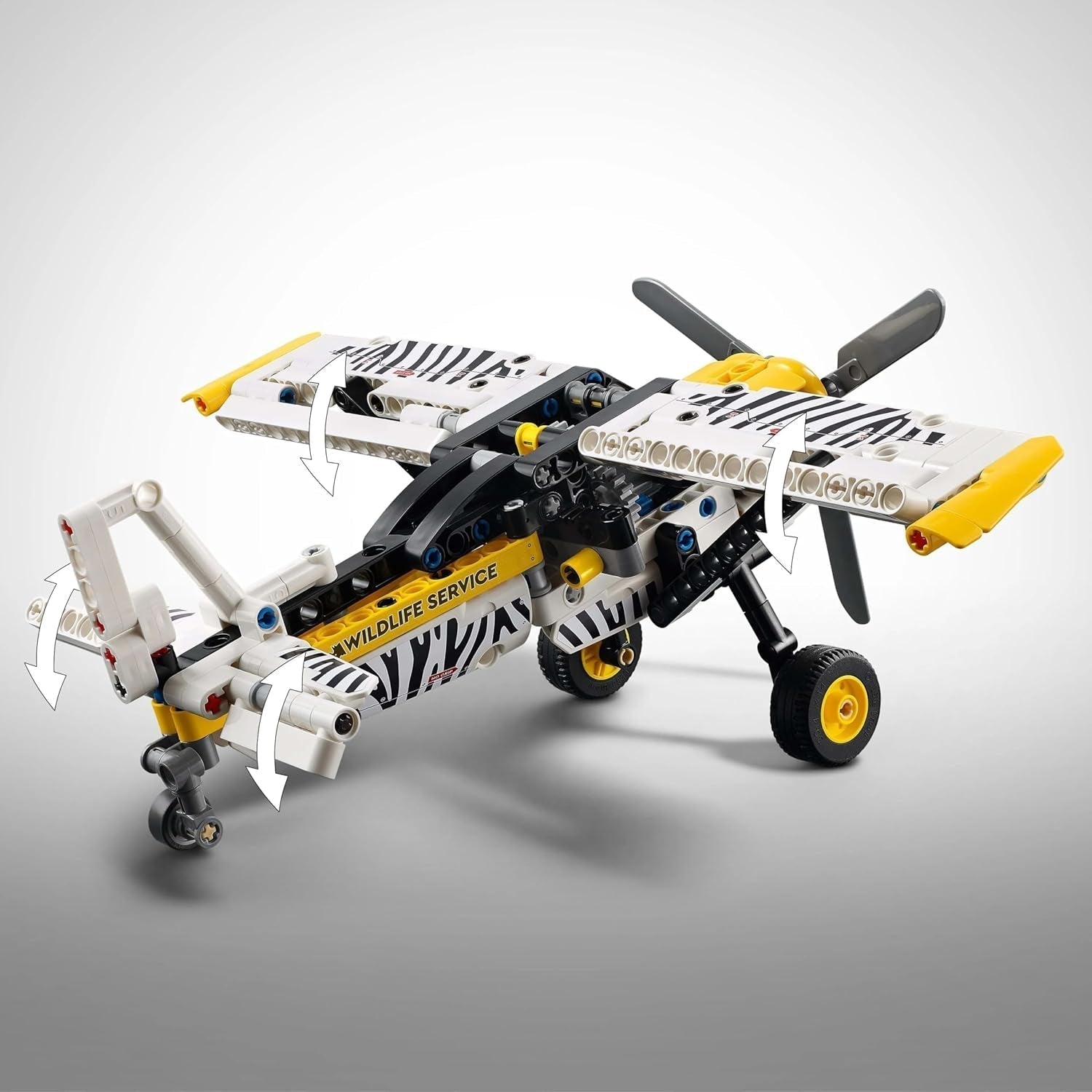 LEGO Technic Zabawka do budowania samolotu ze śmigłem dla dzieci Prezent dla chłopców i dziewcząt 8-letni 4-cylindrowy silnik tłokowy z obrotowym śmigłem Model samolotu 42198 Zestawy do budowania Besuche den LEGO-Store
