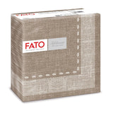 Fato - Serwetki papierowe suche, airlaid, efekt tekstylny, opakowanie 50 serwetek, 40X40 złożone w formacie 4, Tropicana Decor