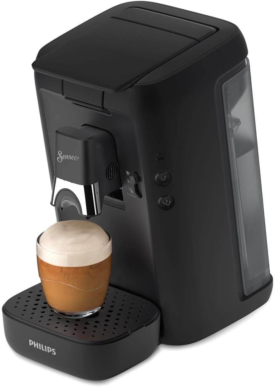 Ekspres na kapsułki PHILIPS Senseo Maestro — technologia Intense Plus, wysokiej jakości espresso, ekologiczna konstrukcja, zbiornik na wodę o pojemności 1,2 l, funkcja notatki, wskaźnik usuwania kamienia (CSA260/60)