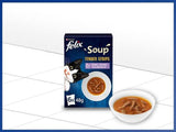 Felix Zupa w Paskach, Zupa Dla Kota, Mieszana, Opakowanie 8 sztuk (8 x 6 saszetek po 48 g każda)