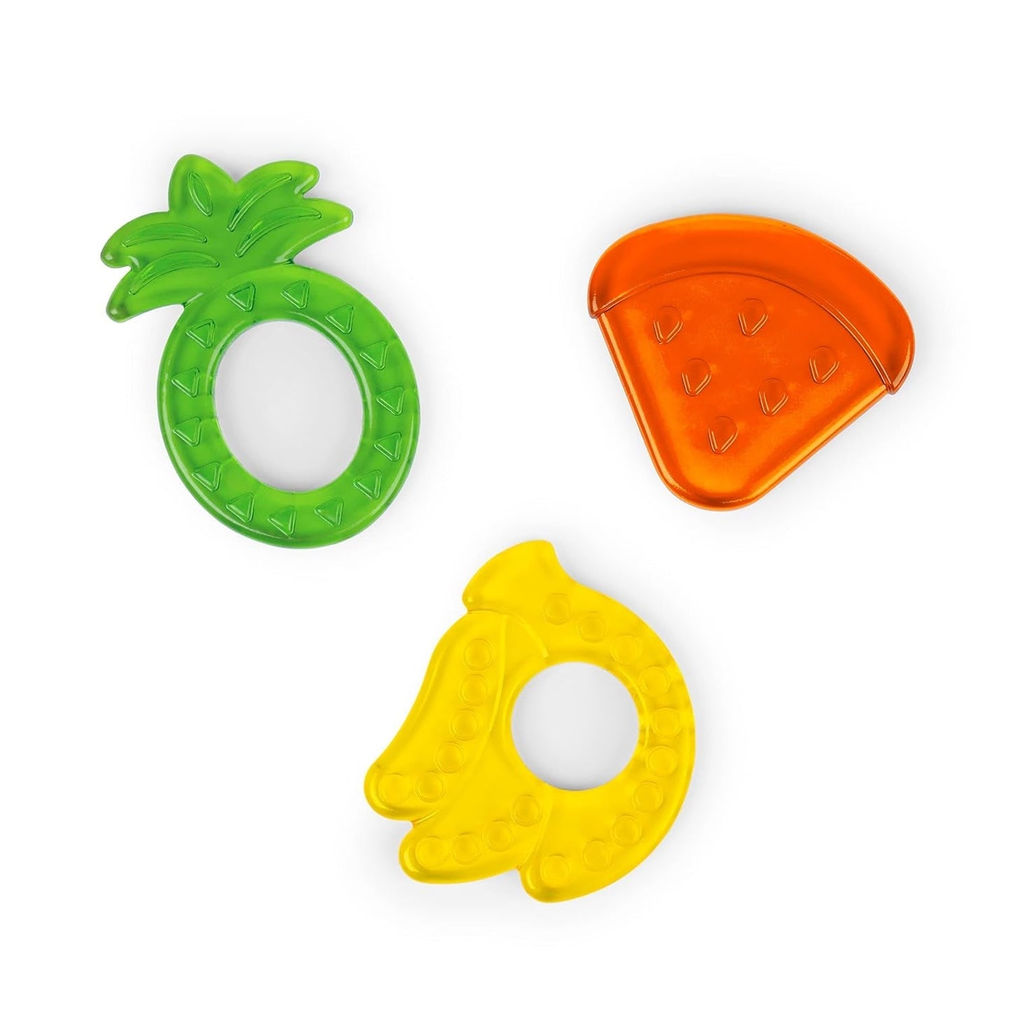 Bright Starts Juicy Chews, 3 pierścienie do gryzienia bez BPA, dla wszystkich dzieci od 3 miesiąca życia