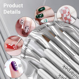 Sularpek 8 Stück Nagel Pinsel Set, Pinsel Für Gelnägel, Nageldesign Pinsel, Narzędzia do zdobienia paznokci, Nailart Pinsel Für Gel Acryl Nägel Nailart