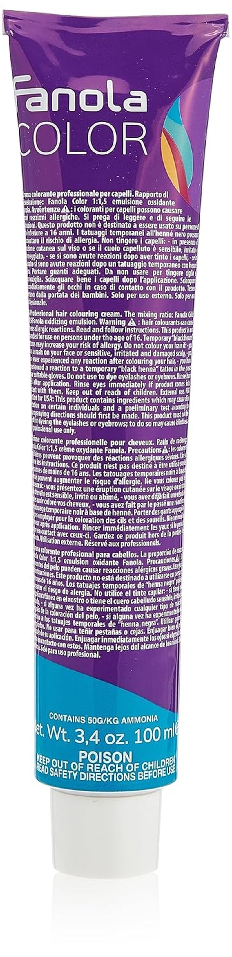 Fanola crema colore Krem koloryzujący 7.0 Blond, 100 ml Farba do włosów Naty Shop Silver Mixton