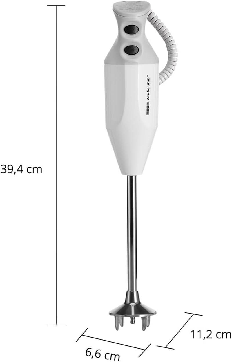 ESGE Zauberstab P 200 Profi, Stabmixer Weiß Inkl. Zubehör, Bis Zu 17,000 U/Min, 90860, Weiß/Grau Kitchen Naty Shop