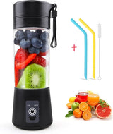 Mikser Smoothie Maker Tragbarer Entsafter: 380Ml Standmixer Persönlicher Shaker Proteinshake Mit 6 Edelstahlmesser Tragbar-Bpa-Freie Mit Usb-Mixbecher Für Shakes,Saftoutdoor,Schwarz Bucatarie Naty Shop