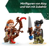 LEGO Horizon Adventures Aloy i Varl Vs. Walker w zbroi i Sawtooth, zabawka-samochód-potwor i minifigurki, zestaw kolekcjonerski dla fanów gier wideo, chłopców i dziewcząt powyżej 9 lat 77037 Zestawy do budowania Besuche den LEGO-Store