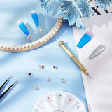 OLYCRAFT 24 szt. Nagelschmuck Ringe Dangle Nail Art Zubehör Mit Nagelpiercing Tool Nagelbohrer Manueller Bohrer Aus Legierung Für Tips, Acryl, Gele and Dekorationen