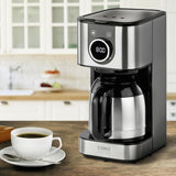 Ekspres do kawy CASO Selection C 10 Thermo Design – obudowa ze stali nierdzewnej, karafka izotermiczna 1,2 l (10 filiżanek), sterowanie dotykowe i timer, funkcja Aroma PLUS, filtr stały, filtr zapobiegający kapaniu