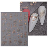 JMEOWIO Nagelsticker Mond Stern 9 Blatt Nail Art Naklejka Selbstklebend Nagelaufkleber Bunter Dekoration Nageldesign Zubehör