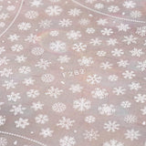 JMEOWIO Nagelsticker Weihnachten 8 Blatt Nagelaufkleber Selbstklebend Weiße Schneeflocken Zimowe naklejki do paznokci Dekoration Nageldesign Zubehör