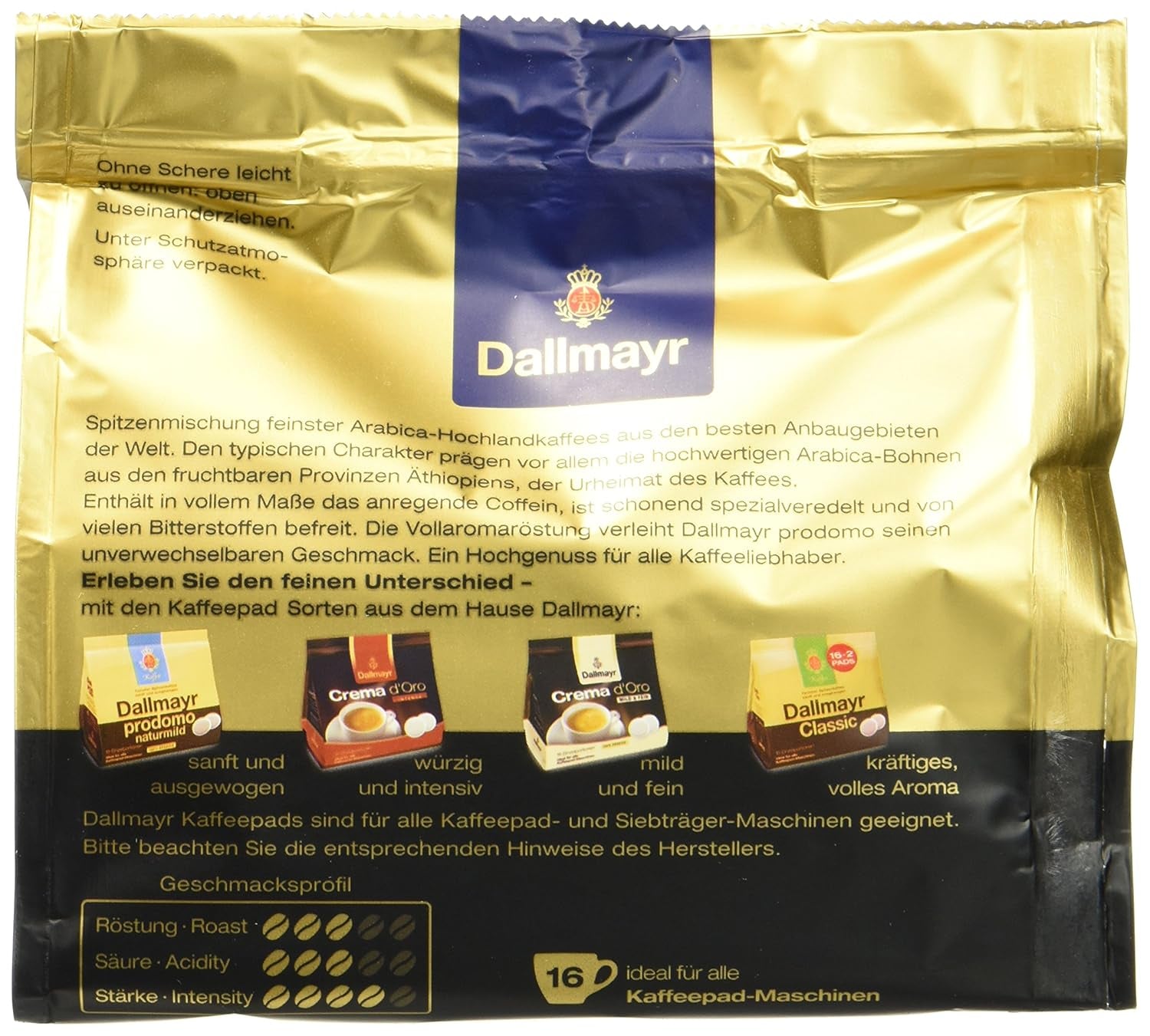 Kaffee Prodomo Kaffeepads, opakowanie 5er (5 x 16 podkładek)