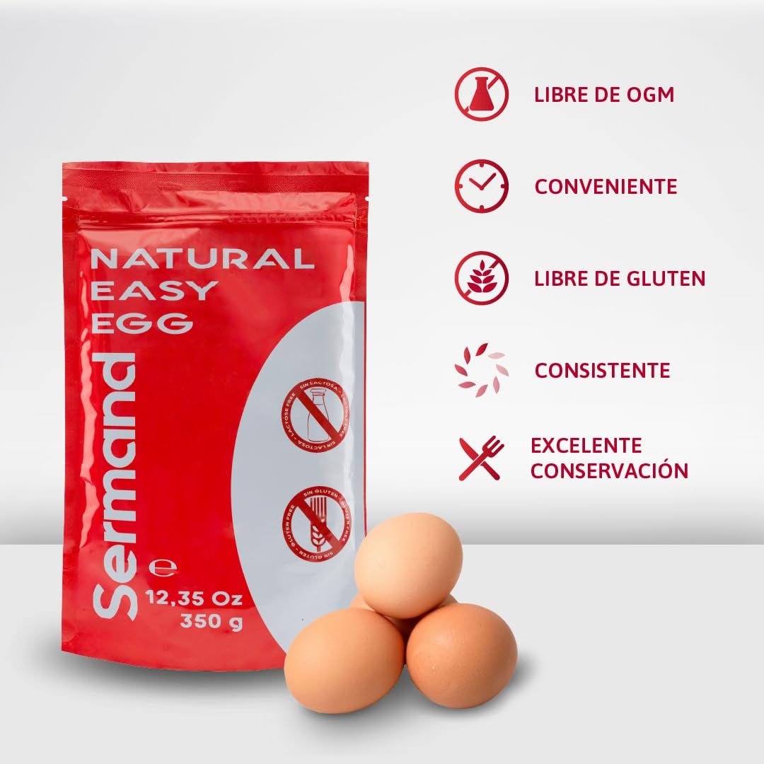Eiweißpulver für Baiser (350 g) | Pasteurisiertes Eiklar | Getrocknetes Eiweiß | Bez laktozy Bez glutenu | W wiederverschließbarem Zip-Beutel
