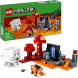 LEGO Minecraft Zasadzka w portalu do Netheru Zabawkowa gra w Nether dla dzieci ze scenami bitewnymi i legendarnymi figurkami W tym upiorny prezent dla graczy Chłopcy i dziewczęta w wieku 8 lat 21255 Zestawy do budowania Besuche den LEGO-Store Single