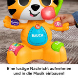 Fisher-Price Zabawka edukacyjna dla niemowląt i małych dzieci Beat Bande Lern & Tanz Tiger Justin z dźwiękami i światłami dla dzieci w wieku od 9 miesięcy, wydanie niemieckie, HYL31 Baby Toys Naty Shop