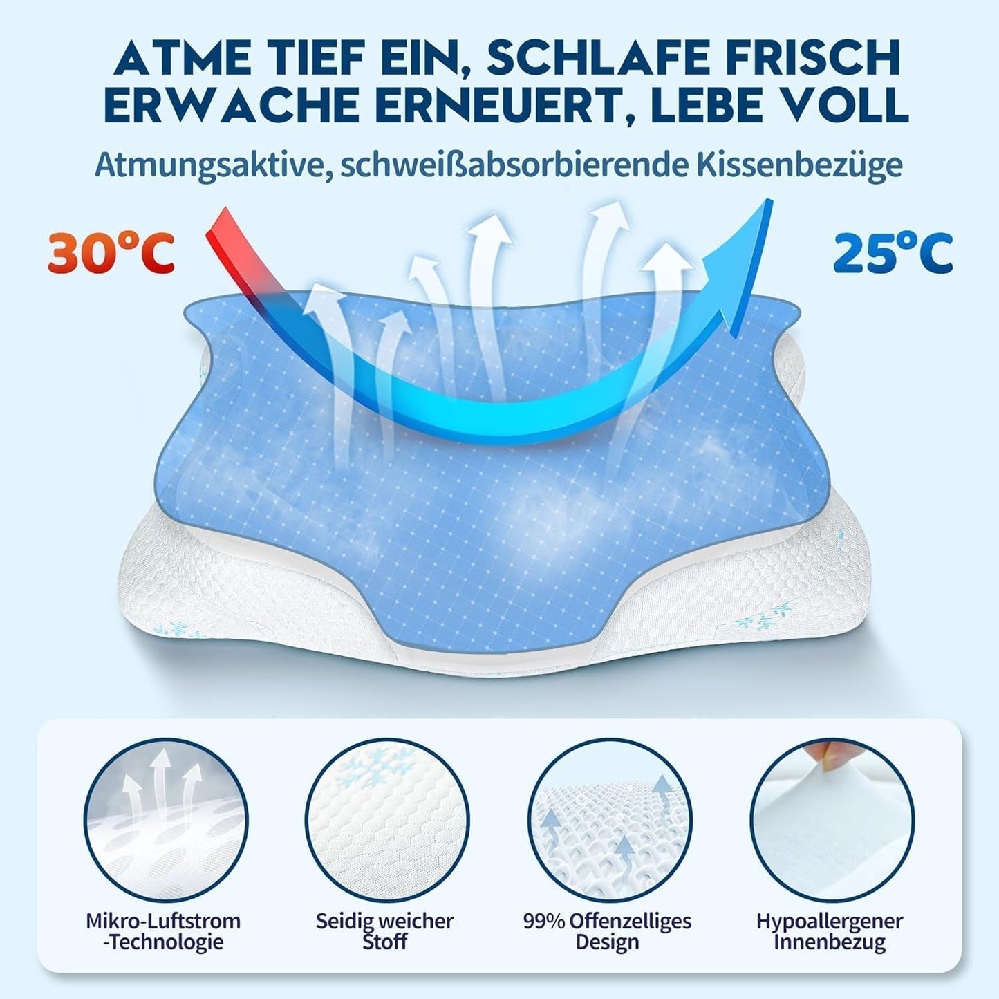 Poduszka pod szyję Cloudétoile Poduszka z pianki Memory - 2 w 1 Ergonomiczna poduszka ortopedyczna Poduszka z pianki Visco Poduszka podtrzymująca szyję z regulacją wysokości Poduszka z pianki Memory biała 64X38X12cm Poduszki ortopedyczne szyjki macicy Naty Shop
