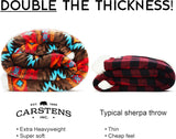 CARSTENS, INC. Koc do rzucania Wrangler Ultra Premium, super miękki, z polaru Sherpa, duży, 137,2 x 172,7 cm, Łóżka i koce Southwest Horizon Carstens, Inc.