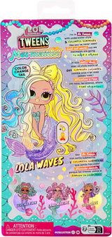 L.O.L. Niespodzianka! Tweens - Syrenka Lola Waves - modna lalka ze zmieniającym kolor ogonem, ruchomą płetwą i pięknymi dodatkami - zabawka dla dzieci i kolekcjonerów od 4 lat Naty Shop Dolls