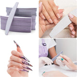 50 Stück Nagelfeile 100/180, Halbmond Nagelfeilen Für Gelnägel, Doppelseitige Nagelfeilen Set, Pilnik do paznokci, Grit Jednorazowy pilnik do paznokci Für Nagelstudios DIY Nail Art Zuhause, Weiß
