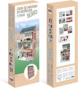 Projekt Soho-Madera 3-piętrowy dom dla lalek z 8 meblami, wymiary 120 X 33 X 75 cm (913D00181) Naty Shop Dollhouses