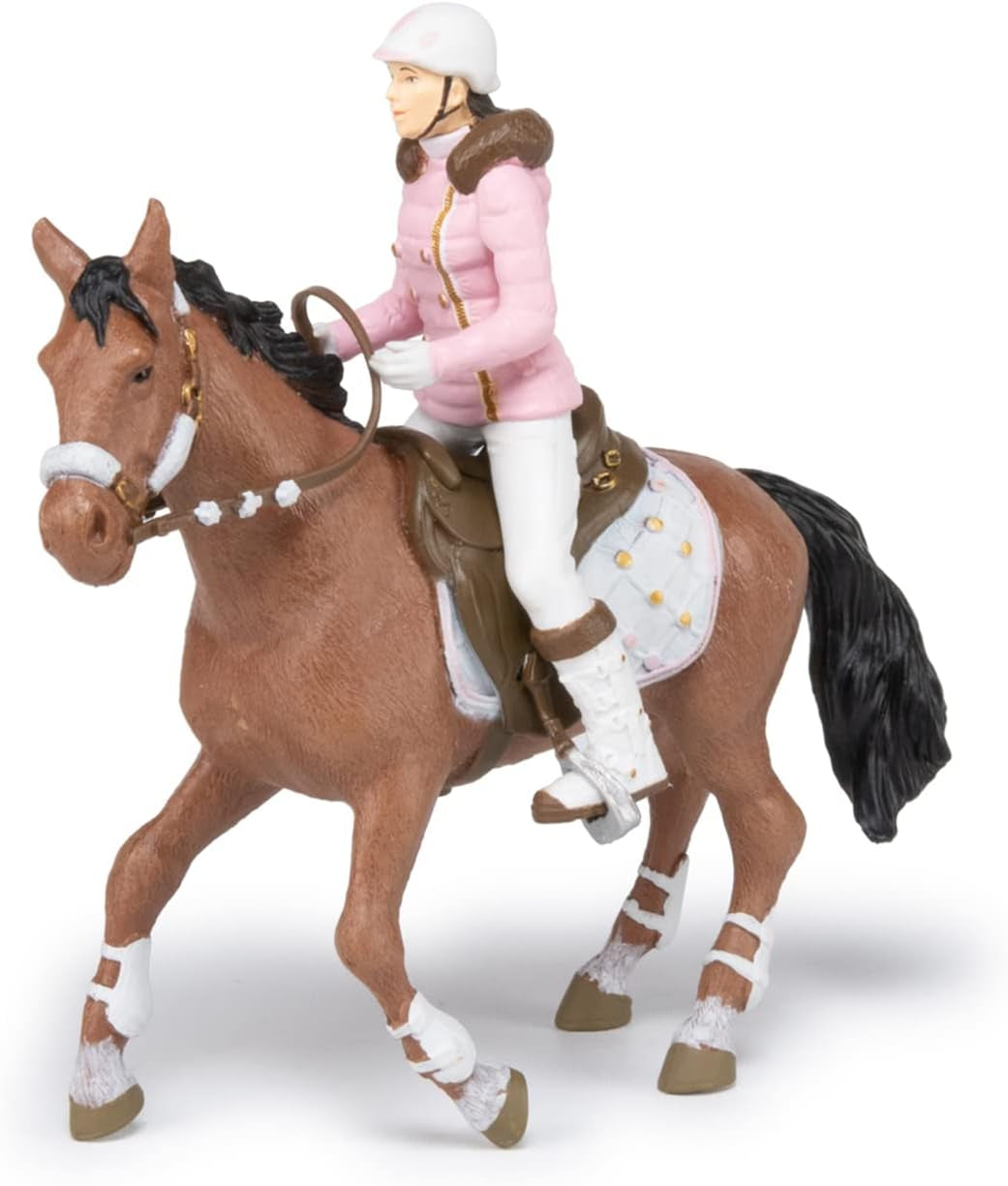 PAPO - Figurka konia - Rider Fashion Zima, pasja do jazdy konnej, zabawka dla dzieci od 3 lat. Figurki akcji Naty Shop