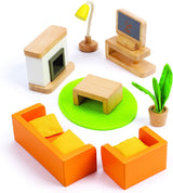 Hape E3459 - Pokój dziecięcy, mały Domki dla lalek Naty Shop Pokój dzienny